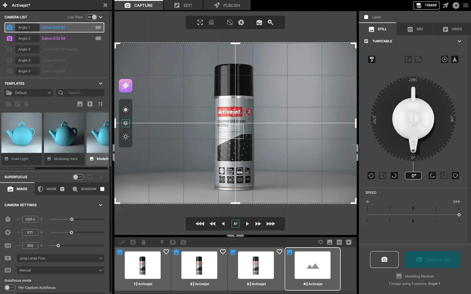 Pré-visualização do processo de captura de conteúdo industrial