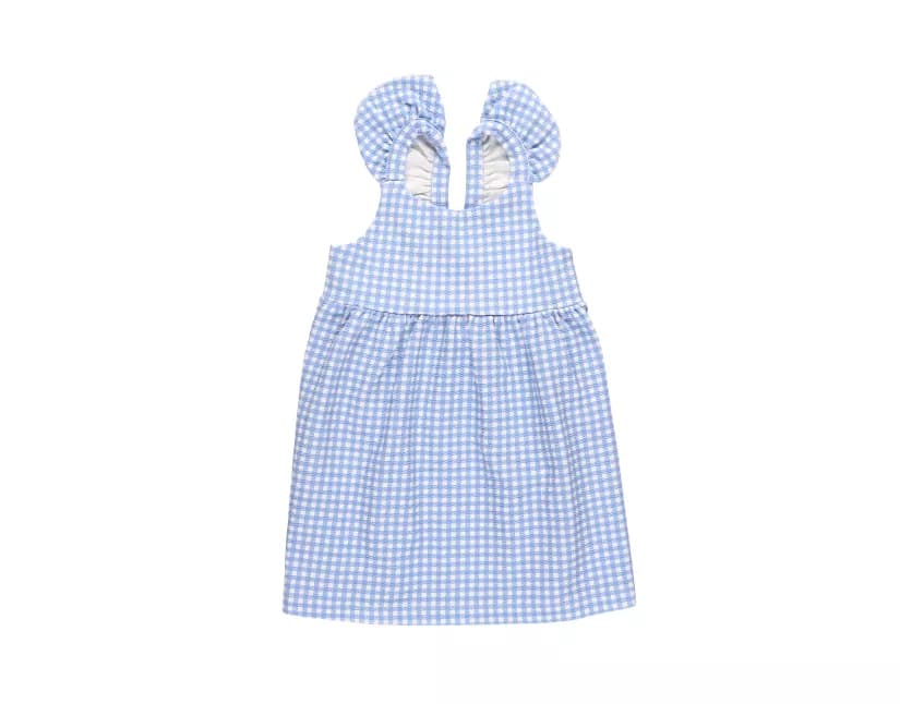 Flat lay de vestido azul