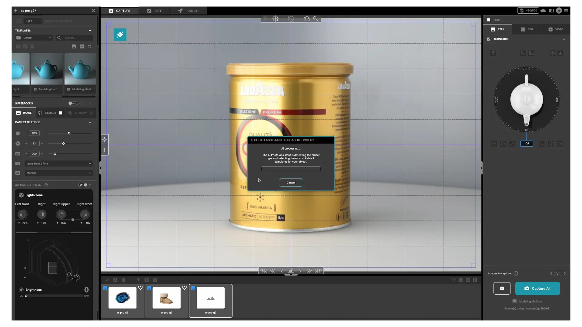 Processamento do Assistente de Fotos com IA