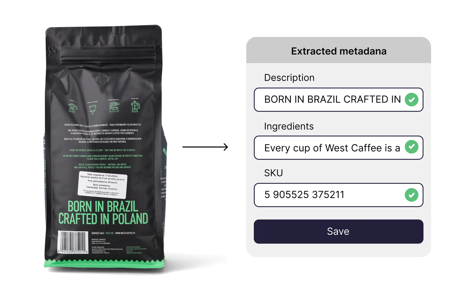 Exemplo de extração de metadados e OCR do Orbitvu Station