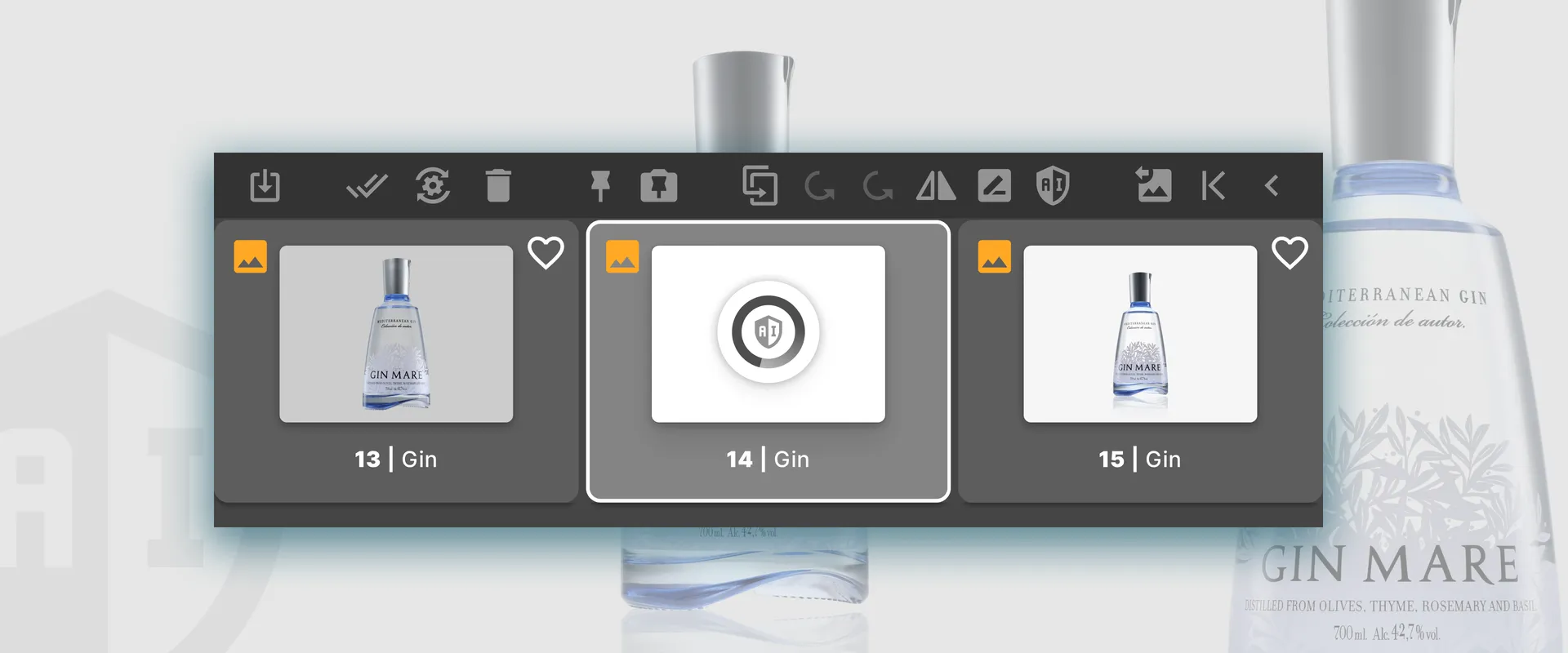 O AI Masking da Orbitvu a remover automaticamente o fundo de uma foto de produto
