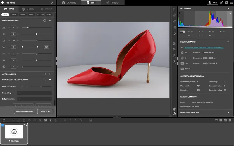 Deixe o AI Masking processar a imagem